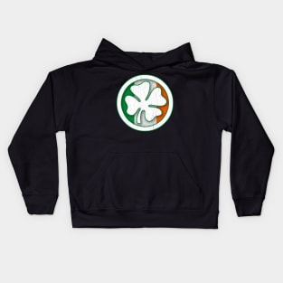 Irish Flag Shamrock Circle Kids Hoodie